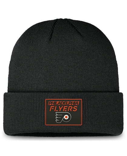 【送料無料】 ファナティクス メンズ 帽子 アクセサリー Men's Black Philadelphia Flyers Authentic Pro Cuffed Knit Hat Black 【送料無料】 ファナティクス メンズ 帽子 アクセサリー Men's Black Philadelphia Flyers Authentic Pro Cuffed Knit Hat Black