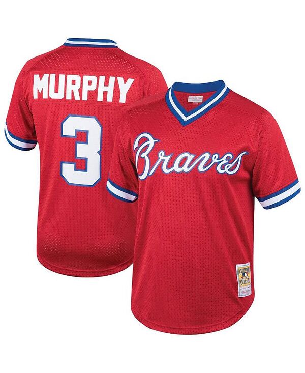 【送料無料】 ミッチェル&ネス メンズ シャツ トップス Men's Dale Murphy Red Atlanta Braves Cooperstown Collection Mesh Batting Practice Jersey Red