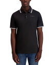 【送料無料】 カール ラガーフェルド メンズ ポロシャツ トップス Men's Regular-Fit Tipped Polo Shirt Black