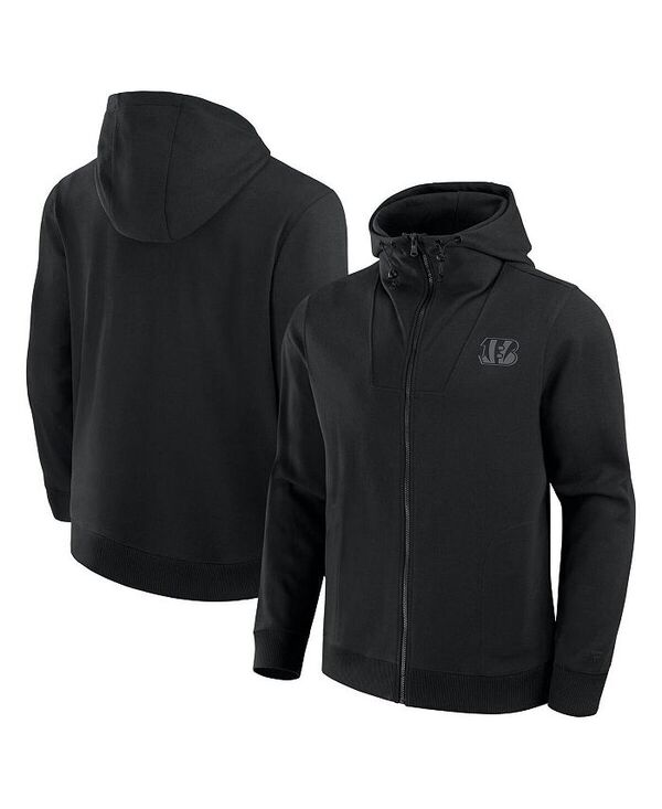 【送料無料】 ファナティクス メンズ パーカー・スウェット アウター Men's and Women's Black Cincinnati Bengals Front Office Full-Zip Hoodie Black