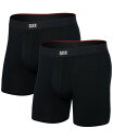 【送料無料】 サックス メンズ ボクサーパンツ アンダーウェア Men's Vibe Xtra 2-Pk. Boxer Briefs Black