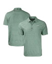【送料無料】 カッターアンドバック メンズ ポロシャツ トップス Men's Heather Green New York Jets Primary Logo ...