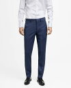 【送料無料】 マンゴ メンズ カジュアルパンツ ボトムス Men's EU Super Slim-Fit Stretch Suit Pants Ink Blue