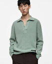 【送料無料】 マンゴ メンズ ニット・セーター アウター Men's Slim-Fit Knit Wool-Blend Polo Sweater Aqua Green