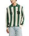 【送料無料】 コットンオン メンズ ポロシャツ トップス Men's Rugby Knit Polo Shirt Teal stripe