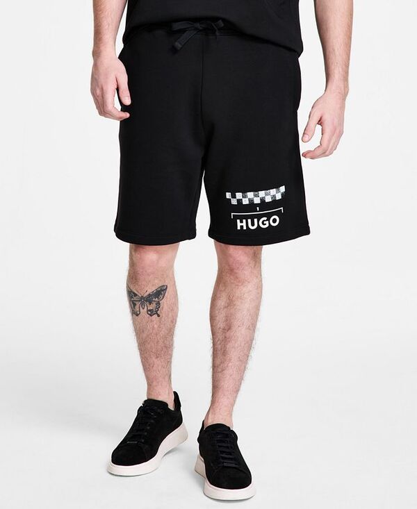 【送料無料】 ヒューゴボス メンズ ハーフパンツ・ショーツ ボトムス Men's Dortie Relaxed Fit Drawstring 8-1/2" Shorts Black
