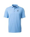 【送料無料】 カッターアンドバック メンズ ポロシャツ トップス Men's Light Blue Atlanta Braves Virtue Pique Ti...