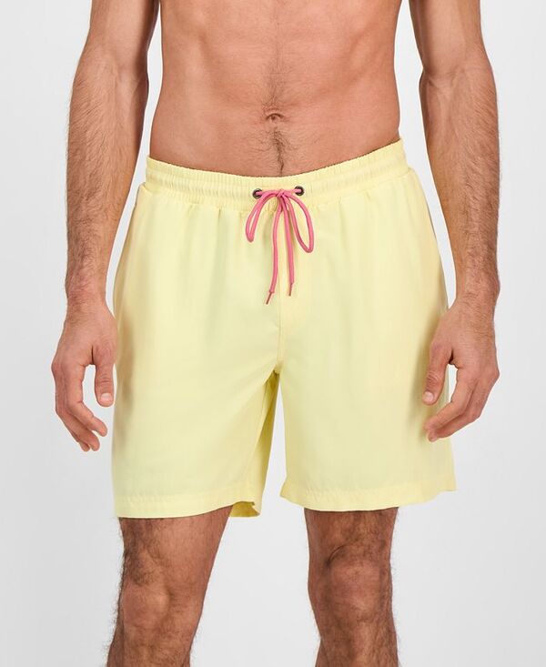 【送料無料】 クラブルーム メンズ ハーフパンツ・ショーツ 水着 Men's Quick-Dry Performance Solid 7" Swim Trunks Pale Sun