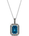 【送料無料】 ル ヴァン レディース ネックレス・チョーカー・ペンダントトップ アクセサリー Deep Sea Blue Topaz (3-9/10 ct. t.w.) Chocolate Diamond (1/4 ct. t.w.) & Nude Diamond (1/5 ct. t.w.) Pendant 20