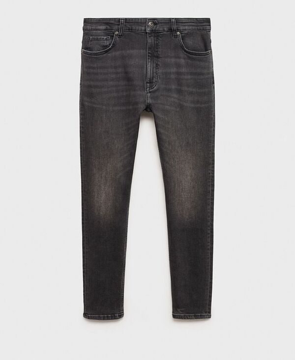 【送料無料】 マンゴ メンズ デニムパンツ ボトムス Men's EU Skinny-Fit Jude Jeans Open Gray