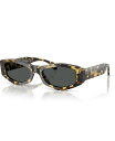 【送料無料】 ヴェルサーチ レディース サングラス・アイウェア アクセサリー Women's Large Sunglasses VE4487 Brown Yel...