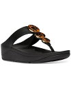 【送料無料】 フィットフロップ レディース サンダル シューズ Women's Fino Resin-Hoop Sandals All Black