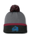 【送料無料】 ファナティクス レディース 帽子 アクセサリー Women's Charcoal Colorado Avalanche Cuffed Knit Hat with Pom Charcoal