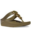 【送料無料】 フィットフロップ レディース サンダル シューズ Women's Halo Bead-Circle Metallic Toe-Post Sandals Metallic Camo Green
