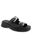 【送料無料】 エアロソールズ レディース サンダル シューズ Women's Faith Round Toe Flatform Sandals Black Leather(4)