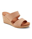 【送料無料】 ロックポート レディース サンダル シューズ Women's Briah II Slide Slip-On Wedge Sandals Beige Leather(4)