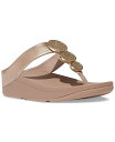 【送料無料】 フィットフロップ レディース サンダル シューズ Women's Halo Bead-Circle Metallic Toe-Post Sandals Metallic Latte Beige