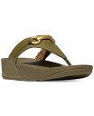 【送料無料】 フィットフロップ レディース サンダル シューズ Women's Lulu Chunky Snaffle Leather Toe-Post Sandals Camo Green