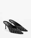 【送料無料】 マンゴ レディース サンダル シューズ Women's Crystal Slingback Heeled Shoes Black