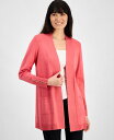 【送料無料】 ジェイエムコレクション レディース ニット・セーター アウター Women's Button-Sleeve Flyaway Cardigan Pink Royal