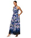 【送料無料】 ベッツィアンドアダム レディース ジャンプスーツ トップス Petite Printed Halter Sleeveless Wide-Leg J...