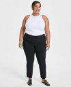 【送料無料】 ジェイエムコレクション レディース カジュアルパンツ ボトムス Plus Size Pull-On Cambridge Pants Deep Black(4)