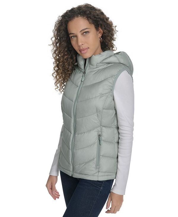 【送料無料】 チャータークラブ レディース ベスト ダウンベスト アウター Women's Packable Hooded Puffer Vest Mint Tea