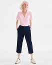 【送料無料】 スタイルアンドコー レディース カジュアルパンツ ボトムス Women's Mid-Rise Comfort Waist Capri Pants Industrial Blue