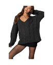 【送料無料】 アディクテッド レディース ニット・セーター アウター Women's Inga Oversized Cable Knit Sweater Dar...