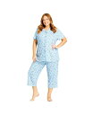 【送料無料】 アベニュー レディース ナイトウェア アンダーウェア Women's Plus Size Bunny Button Up Sleep Top Bu...