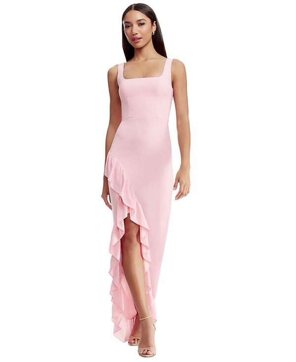 【送料無料】 ドレスザポプレーション レディース ワンピース トップス Women's Charlene Ruffled High-Low Gown Vintage Pi