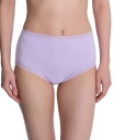【送料無料】 ナトリ レディース パンツ アンダーウェア Bliss Lace-Trim High Rise Cotton Brief 755058 Lilac...