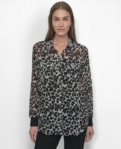 【送料無料】 ダナ キャラン ニューヨーク レディース シャツ トップス Women's Chiffon Animal-Print Semi-Sheer Blouse Sprng Anml Ivy 【送料無料】 ダナ キャラン ニューヨーク レディース シャツ トップス Women's Chiffon Animal-Print Semi-Sheer Blouse Sprng Anml Ivy