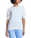 【送料無料】 ジョーンズニューヨーク レディース ニット・セーター アウター Women's Stitch Puff Sleeve Crewneck Sweater Nyc White