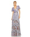 【送料無料】 マックダガル レディース ワンピース トップス Women's Flounce Sleeve V Neck Gown Lilac