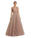 【送料無料】 マックダガル レディース ワンピース トップス Women's Shimmering Georgette Pleated Sleeveless G...