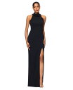 【送料無料】 エスケープ レディース ワンピース トップス Women's High-Neck Open-Back Gown Black