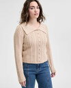 【送料無料】 アンドノウディス レディース ニット・セーター アウター Women's Collared Cable Cardigan Tan
