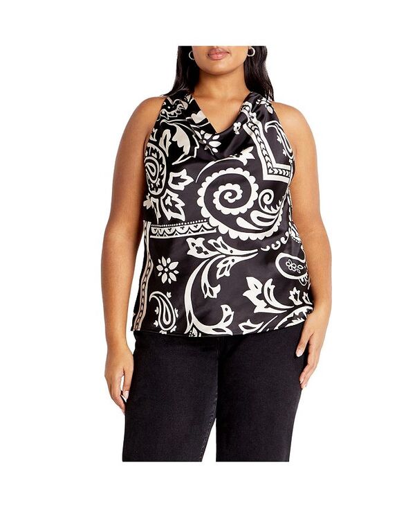 【送料無料】 シティーシック レディース シャツ トップス Plus Size Perri Print Top Paisley