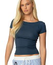 【送料無料】 アディクテッド レディース シャツ トップス Womens Becca Boat Neck Top Navy