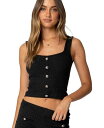 【送料無料】 アディクテッド レディース シャツ トップス Womens Amalie Knit Tank Top Black