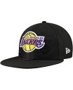 【送料無料】 ニューエラ メンズ 帽子 アクセサリー Men's Black Los Angeles Lakers Blackout Shadow Logo 59FIFTY Fitted Hat Black