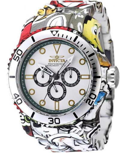 【送料無料】 インビクタ メンズ 腕時計 アクセサリー Men's 47854 Pro Diver Quartz Chronograph Black Silver Green Dial Watch White 【送料無料】 インビクタ メンズ 腕時計 アクセサリー Men's 47854 Pro Diver Quartz Chronograph Black Silver Green Dial Watch White