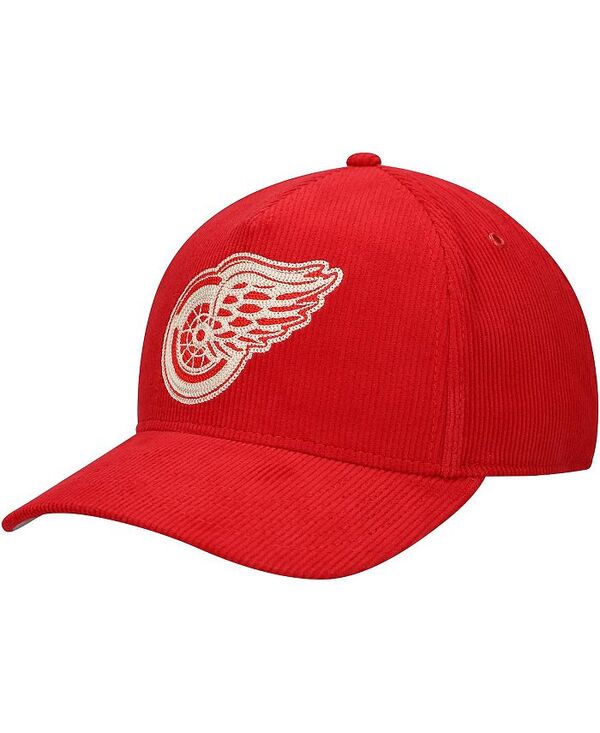 アメリカンニードル メンズ アクセサリー 帽子 コーデュロイ American Needle Men's Red Detroit Red Wings Corduroy Chain Stitch Adjustable Hat Red レッド