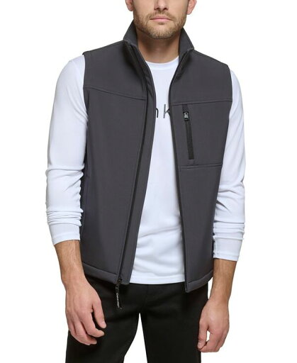 【送料無料】 カルバンクライン メンズ ジャケット・ブルゾン アウター Men's Infinite Stretch Soft Shell Vest Iron 【送料無料】 カルバンクライン メンズ ジャケット・ブルゾン アウター Men's Infinite Stretch Soft Shell Vest Iron