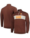 【送料無料】 プロファイル メンズ ジャケット・ブルゾン アウター Men's Brown Cleveland Browns Big and Tall Fleece Quarter-Zip Jacket Brown