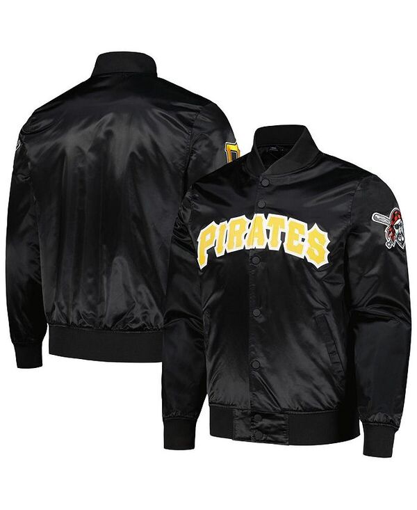 【送料無料】 プロスタンダード メンズ ジャケット・ブルゾン アウター Men's Black Pittsburgh Pirates Wordmark Satin Full-Snap Jacket Black