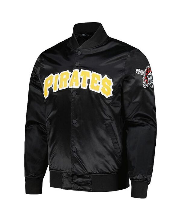 【送料無料】 プロスタンダード メンズ ジャケット・ブルゾン アウター Men's Black Pittsburgh Pirates Wordmark Satin Full-Snap Jacket Black