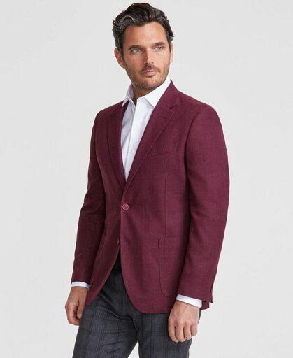【送料無料】 ナウティカ メンズ ジャケット・ブルゾン アウター Men Modern-Fit Active Stretch Structure Weave Sport Coat Burgundy 【送料無料】 ナウティカ メンズ ジャケット・ブルゾン アウター Men Modern-Fit Active Stretch Structure Weave Sport Coat Burgundy