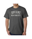 【送料無料】 エルエーポップアート メンズ Tシャツ トップス Mens Word Art T-Shirt - Queens NY Neighborhoods ...